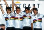 Campionati del Mondo Stoccarda 1991 - 100 chilometri a squadre - Flavio Anastasia - Luca Colombo - Gianfranco Contri e Andrea Peron - BettiniPhoto©2011